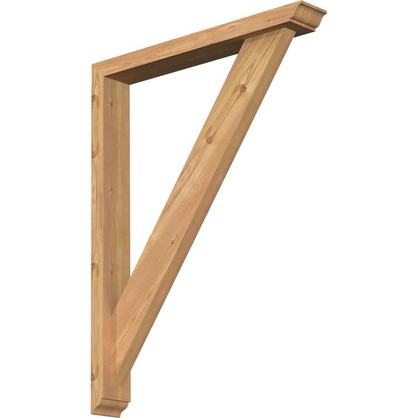 Ekena Millwork Traditional Traditional Smooth Bracket w/ Offset Brace, Western Red Cedar, 3 1/2"W x 24"D x 32"H BKT0402X24X32TRA01SWR - main